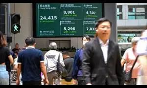 Hong Kong stocks fall as US data delay, Fed policy uncertainty hit sentiment