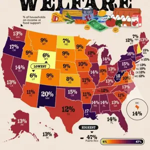 Puerto Rico Has The Highest Share Of US Households On Welfare; Utah, The Lowest